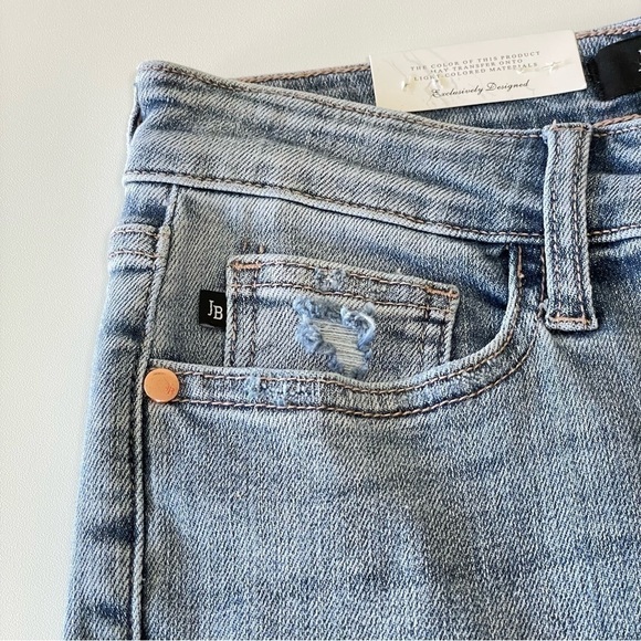 NWT Judy Blue High Waist Slim Bootcut Slit Hem Jean Light Wash 3 / 26 - Picture 9 of 14